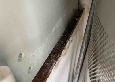 Air Conditioning fan failed causing the coils to ice and water to damage the surrounding area and was identified during our Shield Home Watch Service Call in Lakewood Ranch and Manatee County!