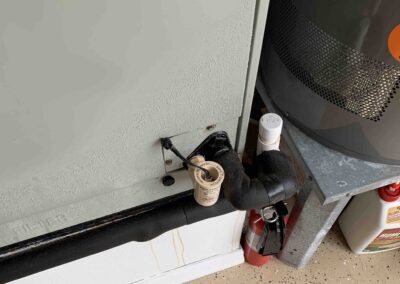 Air Conditioning fan failed causing the coils to ice and water to damage the surrounding area and was identified during our Shield Home Watch Service Call in Lakewood Ranch and Manatee County!