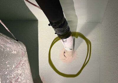 Damage to ceiling was allowing hot humid air and dust to enter home during cooling cycles was witnessed during our Shield Home Watch Service Call