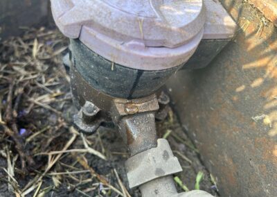Slight damage to reclaimed water valve used for irrigation was witnessed during our Shield Home Watch Service Call