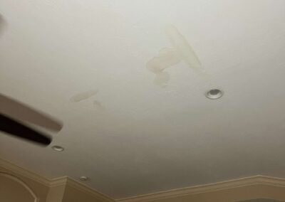Ceiling Staining after Heavy Rains was identified during our Shield Home Watch Service Call