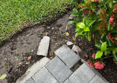 Lanai Erosion from Heavy Florida Rain was identified during our Shield Home Watch Service Call