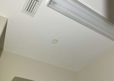 Ceiling Staining after Heavy Rains was identified during our Shield Home Watch Service Call