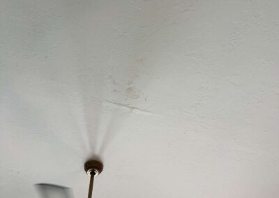 Ceiling Staining after Heavy Rains was identified during our Shield Home Watch Service Call