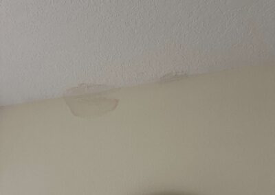 Ceiling Staining after Heavy Rains was identified during our Shield Home Watch Service Call