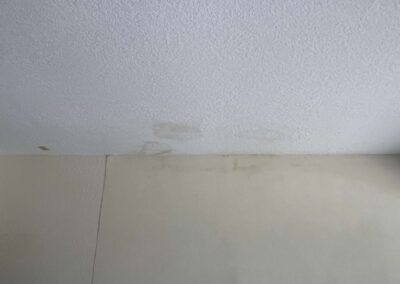Ceiling Staining after Heavy Rains was identified during our Shield Home Watch Service Call