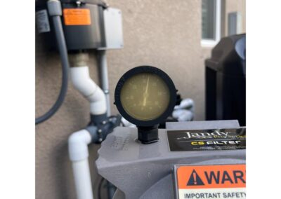 Dirty pool filter causing high pressure in the lines in Trevesta in Palmetto was identified during our Shield Home Watch Service Call
