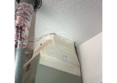 Garage Ceiling Staining after Heavy Rains in GreenBrook at Lakewood Ranch was identified during our Shield Home Watch Service Call