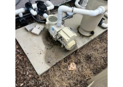 Pool pump leaking or damaged in Esplanade Golf and Country Club at Lakewood Ranch was identified during our Shield Home Watch Service Call
