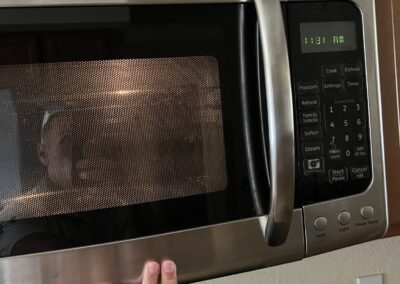 Summer storms can cause a power surge causing the light to stay on to appliance was identified during a Home Watch Service Call in the Arbor Grande in Lakewood Ranch Florida.