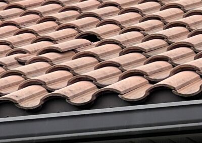 Summer storms can cause roof tile damage and cracking was identified during a Home Watch Service Call in the Waterlefe Golf & River Club in Bradenton Florida.