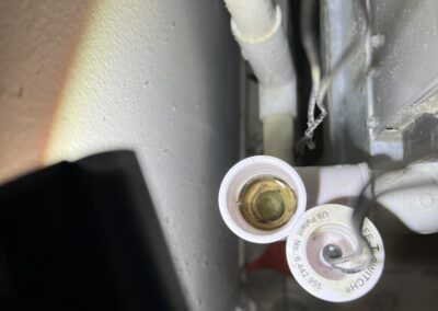 There was a build up of green organic growth not allowing the water to flow through the drain was identified during a Home Watch Service Call in Lakewood National in Lakewood Ranch Florida.