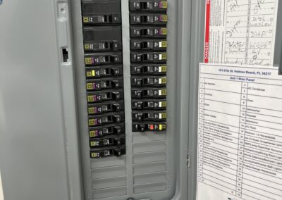 Florida rain storms can cause external electrical zones to trip was identified during a Home Watch Service Call in Del Webb Catalina in Parrish Florida.