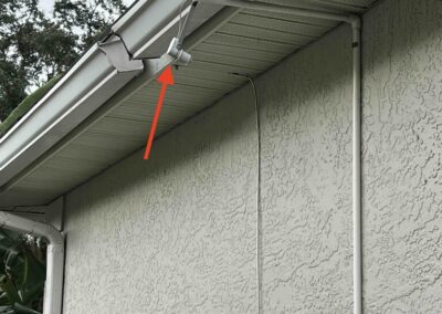 Damaged irrigation rain sensor was identified in this The River Club home was identified during our Shield Home Watch Service Call