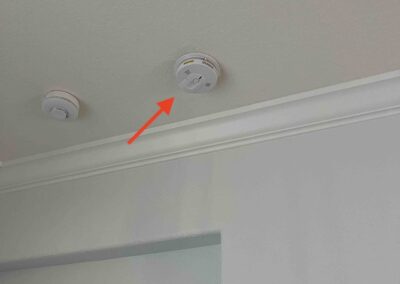 Chirping smoke alarm identified during a Home Watch Service Call in the Stoneybrook at Heritage Harbour community in Bradenton Florida.